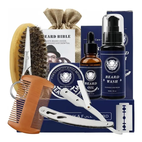 Set complet ingrijire barbati pentru barba si mustata