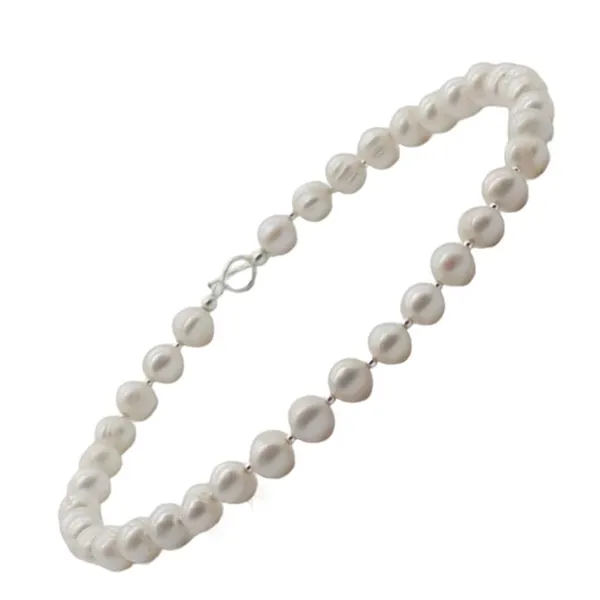 Colier din perle naturale cu bilute din argint 925