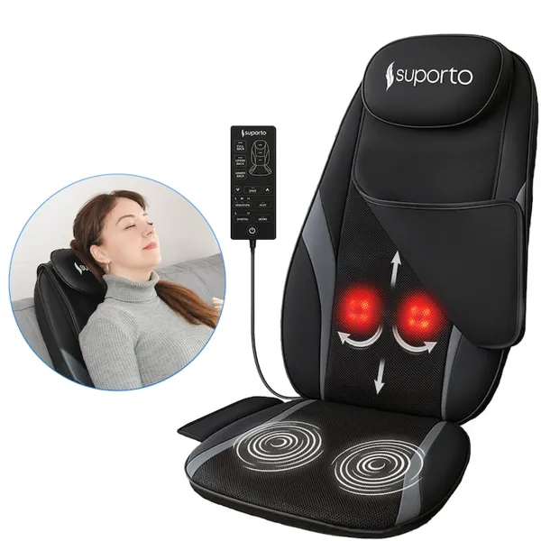 Aparat Masaj Spate Suporto DETENSO GO de tip Husa scaun de masaj cu Shiatsu…