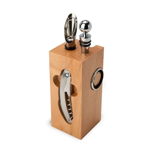 Set accesorii vin Rominox Beech Block
