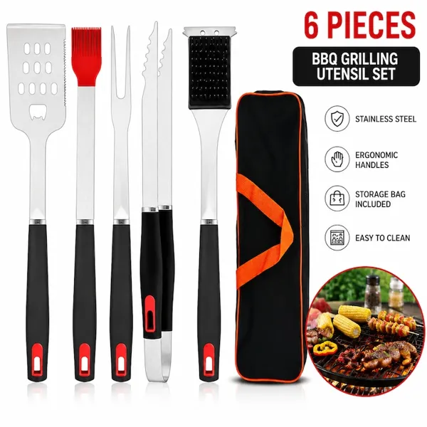 Set 6 Piese pentru Gratar BBQ
