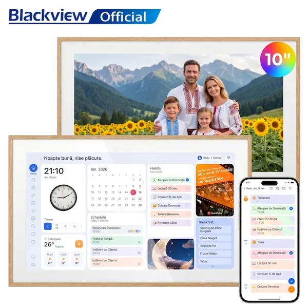 Calendar si Rama Foto Digitala WIFI Blackview NEST 10