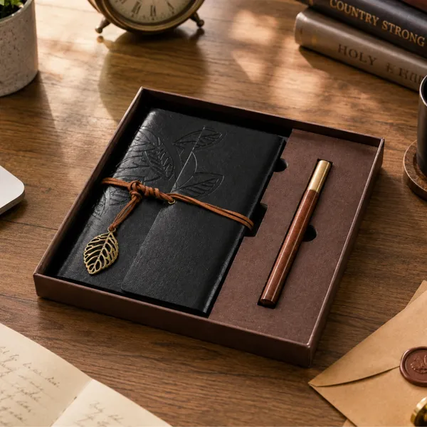 Set Cadou Vintage cu Jurnal si Pix