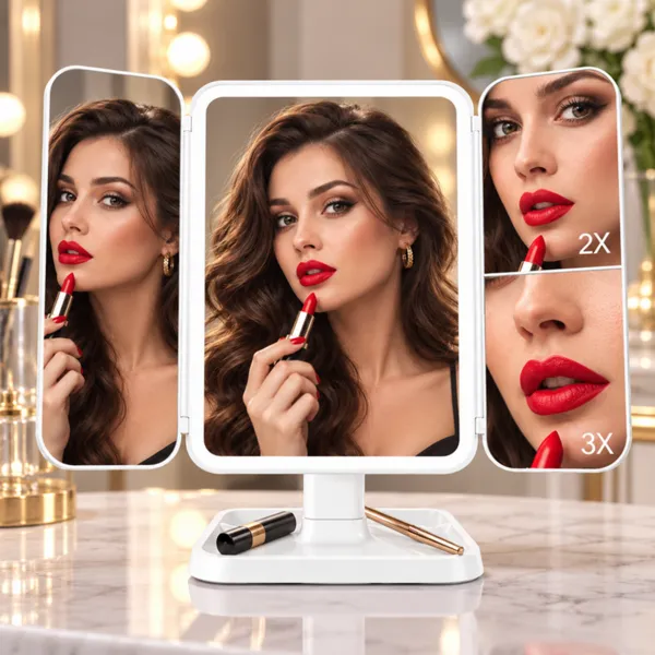 Oglinda machiaj cu LED