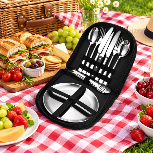 Set tacamuri si farfurii pentru picnic 10 piese