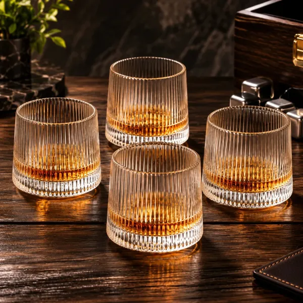 Set 4 Pahare whiskey Rotating Vertical