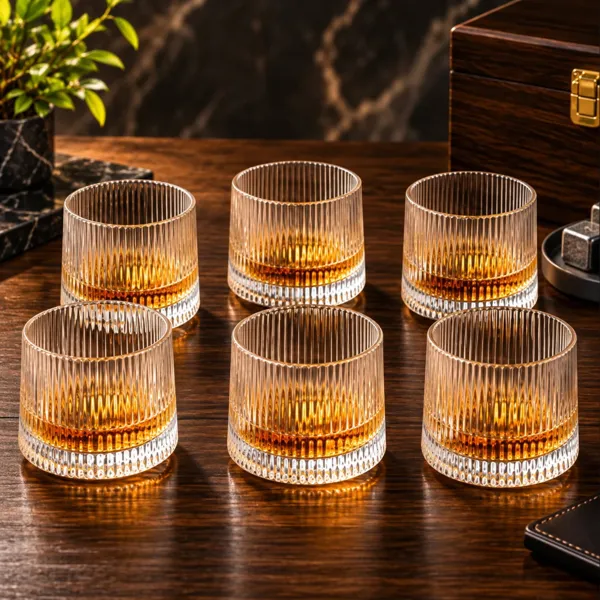 Set 6 Pahare whiskey Rotating Vertical