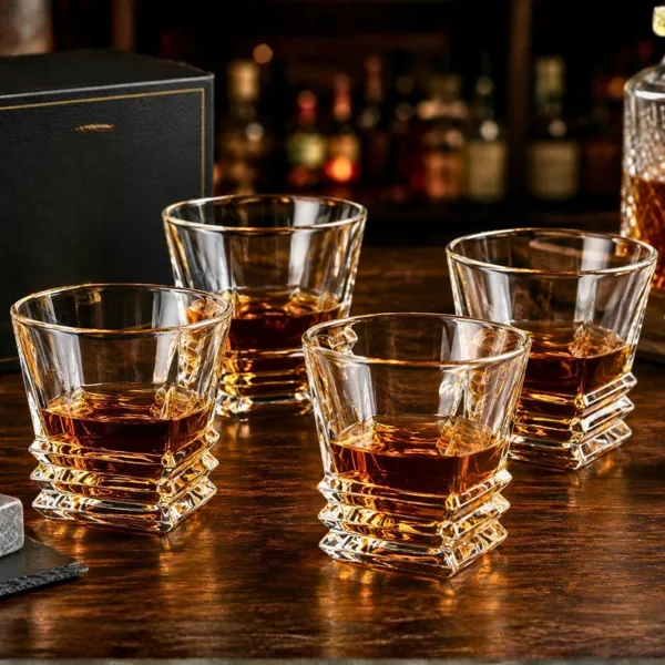 Set 4 Pahare whiskey Luxury Layers